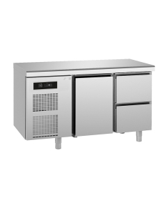 UNIVERSAL kjølebenk 1 dør + 2 skuffer, med arbeidstopp