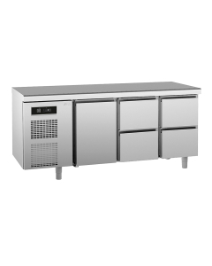 UNIVERSAL kjølebenk 1 dør 4 skuffer, med arbeidstopp