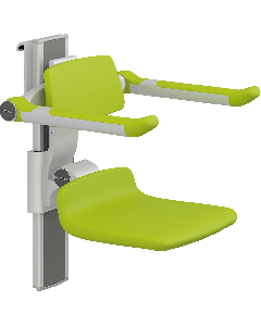 PLUS dusjsete 310, manuell høyderegulering, sideregulerbart, limegrønn