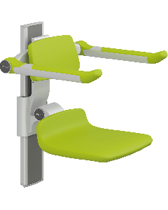 PLUS dusjsete 310, manuell høyderegulering, limegrønn