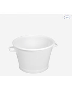Beholder 35L rund Hvit LDPE