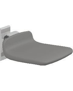 PLUS dusjsete 310, fastmontering, antrasittgrå