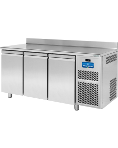 Friotekno Plus 700 kjølebenk 3 dører, topplate med oppkant bak