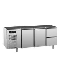 UNIVERSAL kjølebenk 2 dører 2 skuffer, uten arbeidstopp