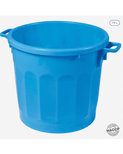 Beholder 75L rund BLÅ HDPE