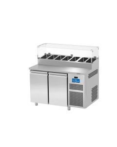 Friotekno Snack 700 Salatkjølebenk med glass, 2 dører