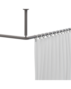 Stang til dusjforheng, antrasittgrå