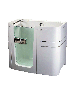 Bazz Aqua badekar med dør, venstrevendt, grønn glassdør, uten blandebatteri