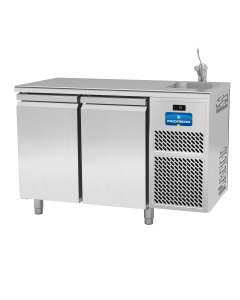 Friotekno Plus 700 kjølebenk 2 dører, med vask og slett topplate