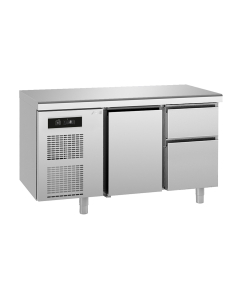 UNIVERSAL kjølebenk 1 dør 2 skuffer, med arbeidstopp