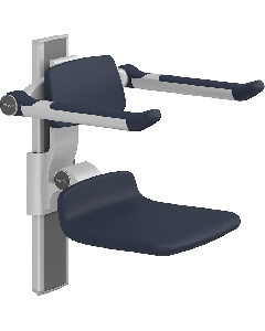 PLUS dusjsete 310, manuell høyderegulering, mørkeblå