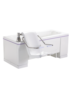 Gentona badekar med stol, høyderegulerbart, 1700 mm, høyrevendt