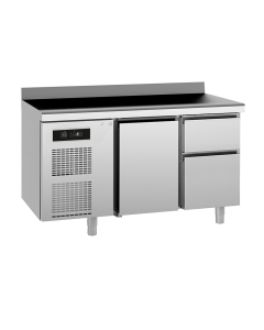 UNIVERSAL kjølebenk 1 dør 2 skuffer, arbeidstopp med oppkant