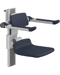 PLUS dusjsete 310, manuell høyderegulering, sideregulerbart, mørkeblå