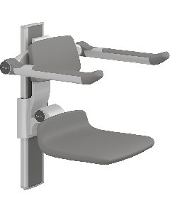 PLUS dusjsete 310, manuell høyderegulering, antrasittgrå