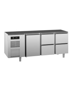 UNIVERSAL kjølebenk 1 dør 4 skuffer, uten arbeidstopp