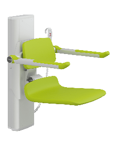 PLUS dusjsete 450, elektrisk høyderegulering, limegrønn, uten hull