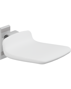 PLUS dusjsete 310, fastmontering, hvit