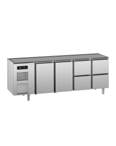 UNIVERSAL kjølebenk 2 dører 4 skuffer, uten arbeidstopp