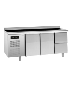 I-GREEN kjølebenk 2 dører 2 skuffer, arbeidstopp med oppkant