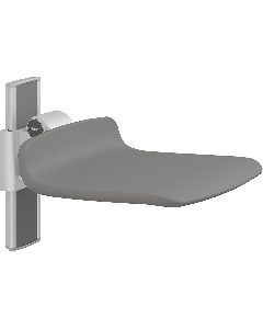 PLUS dusjsete 450, manuell høyderegulering, antrasittgrå, uten hull, uten rygg- og armstøtter