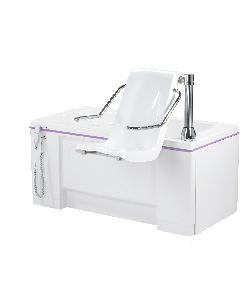 Talano badekar med stol, fast høyde, 1500 mm, venstrevendt