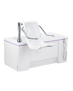 Talano badekar med stol, fast høyde, 1700 mm, høyrevendt