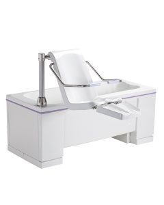 Ezion badekar med stol og benløfter, høyderegulerbart, 1500 mm, høyrevendt