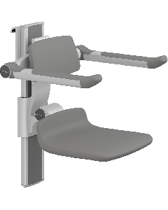 PLUS dusjsete 310, manuell høyderegulering, sideregulerbart, antrasittgrå