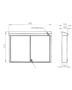Knivskap RF til max. 25kniver