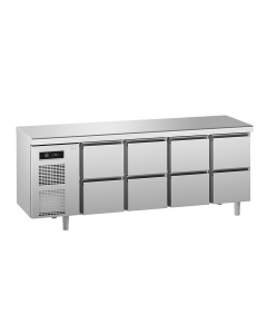 UNIVERSAL kjølebenk 8 skuffer, med arbeidstopp