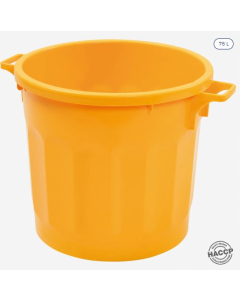 Beholder 75L rund GUL HDPE