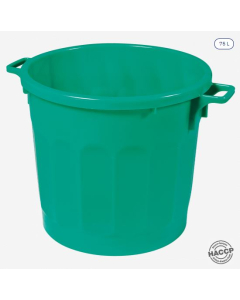 Beholder 75L rund GRØNN HDPE