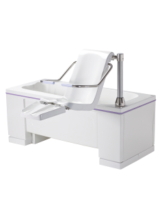 Ezion badekar med stol og benløfter, høyderegulerbart, 1700 mm, venstrevendt