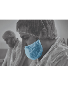 Skjeggbeskytter blå m/strikk, 20pk i krt