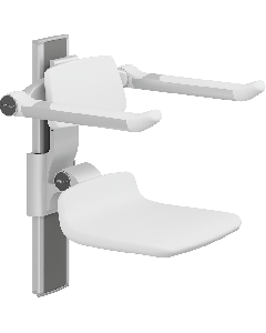 PLUS dusjsete 310, manuell høyderegulering, hvit