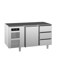 UNIVERSAL kjølebenk 1 dør 3 skuffer, uten arbeidstopp