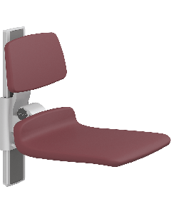 PLUS dusjsete 450, manuell høyderegulering, rød, uten hull, med ryggstøtte