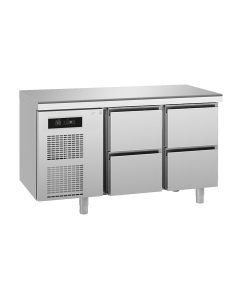 UNIVERSAL kjølebenk 4 skuffer, med arbeidstopp